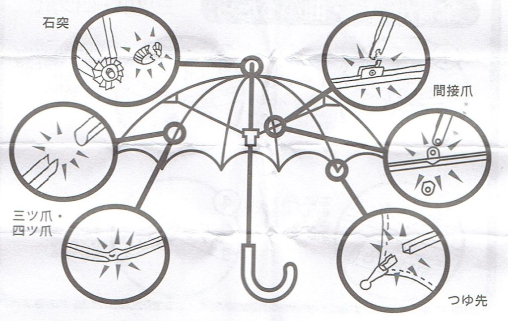 傘職人 万能爪 ブラック 修理用パーツ 日本最大級 修理用パーツ